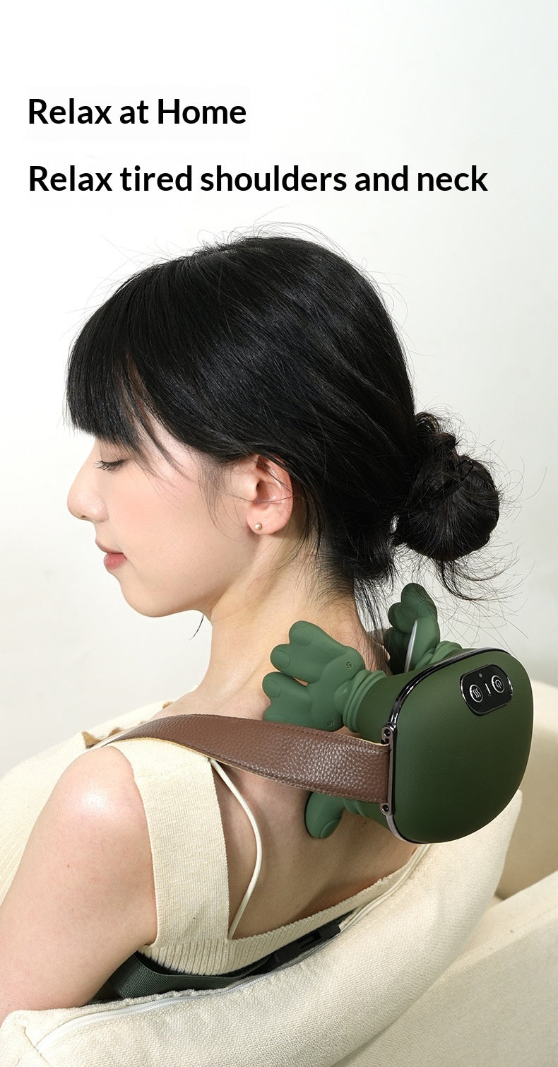 Rechargeable Electric Neck & Shoulder Massager – Kneading, 3 Speeds & Timer