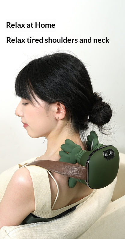 Rechargeable Electric Neck & Shoulder Massager – Kneading, 3 Speeds & Timer