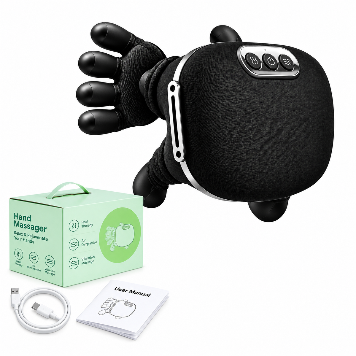 Rechargeable Electric Neck & Shoulder Massager – Kneading, 3 Speeds & Timer